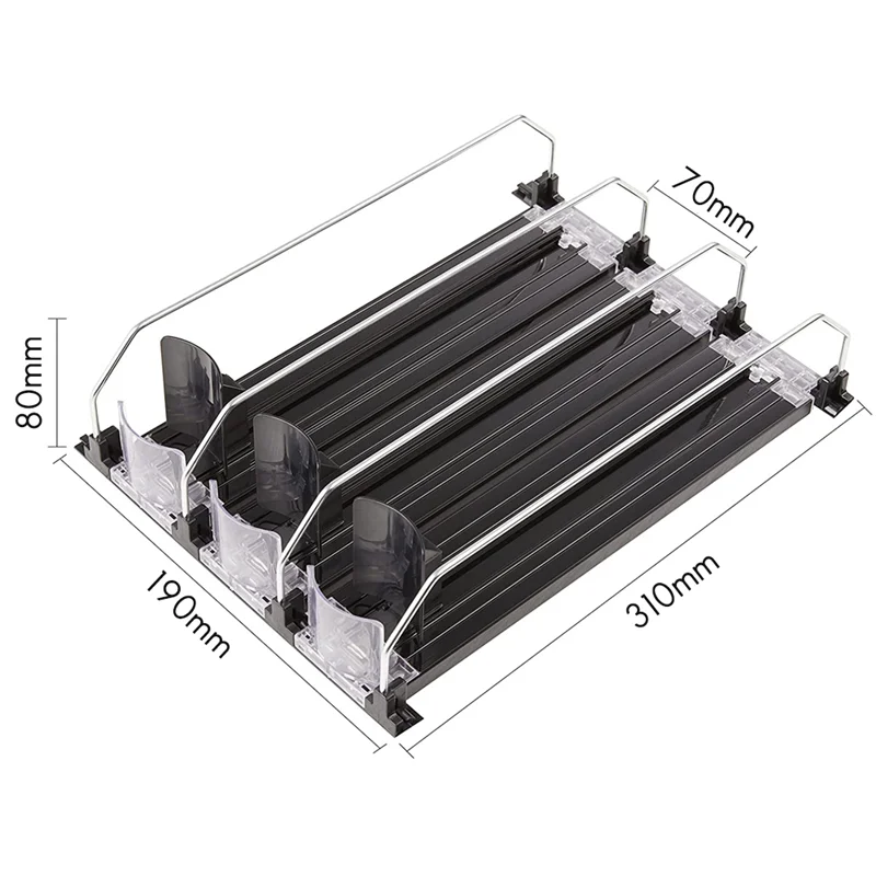 A34R Soda Can Dispenser Fridge Can Dispenser For Refrigerator With Adjustable Glide - Perfect For Soda, Beer, And Other Beverage