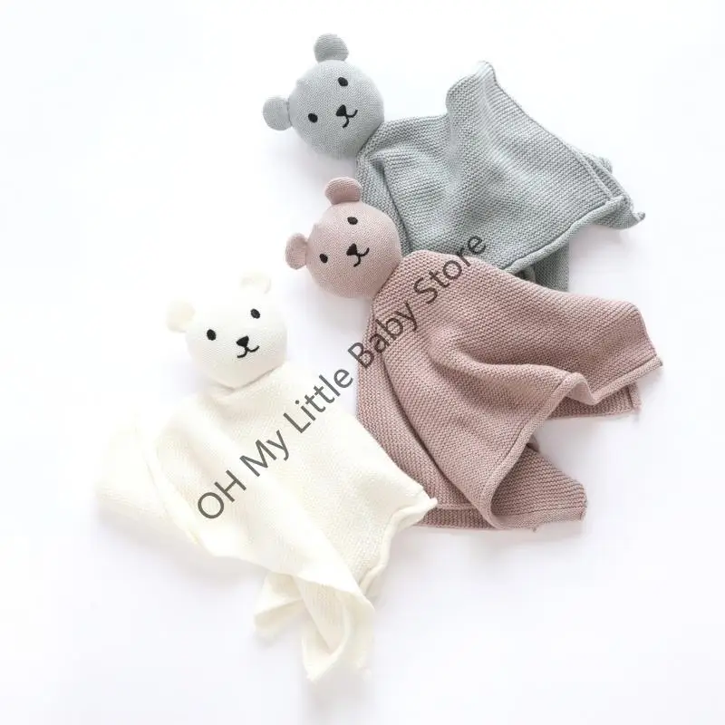 M76C لطيف الدب تكبب لعبة الرضع تهدئة استرضاء منشفة بطانية للأطفال الصغار حديثي الولادة #4