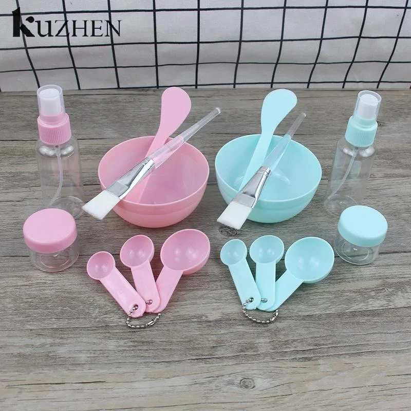 8 pz/set Spazzola per il viso Maschera Ciotola Cucchiaio Set Maschera Pennello Bar Strumenti di bellezza fai da te Strumenti di miscelazione Cura della pelle Forniture per il trucco Cura della pelle della donna