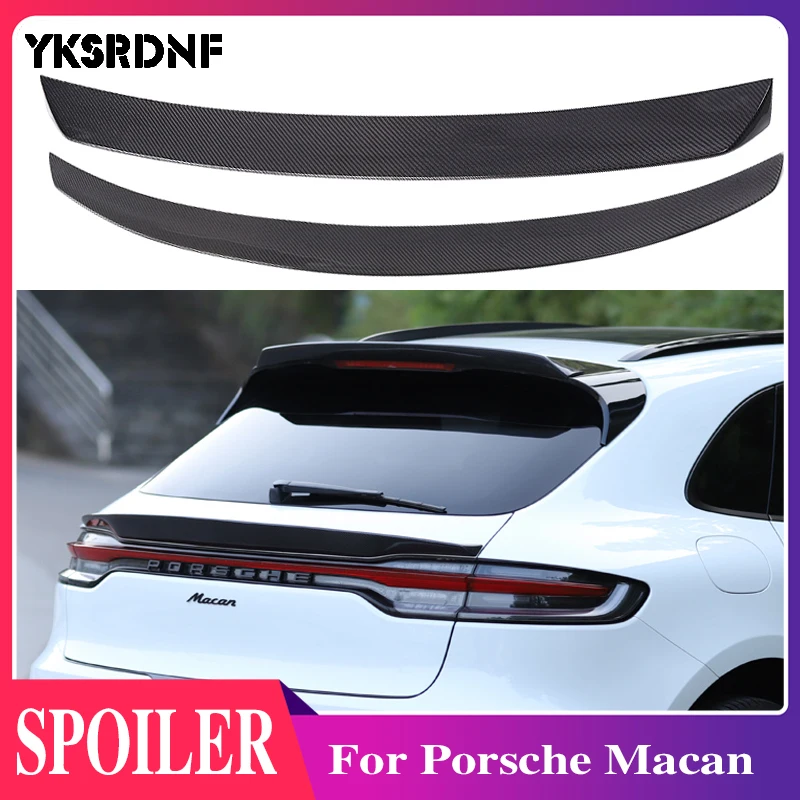 

Carbon Fiber Spoiler For Porsche Macan 2018 2019 2020 2021 High Quality Wing Lip Roof Rear Door Spoilers