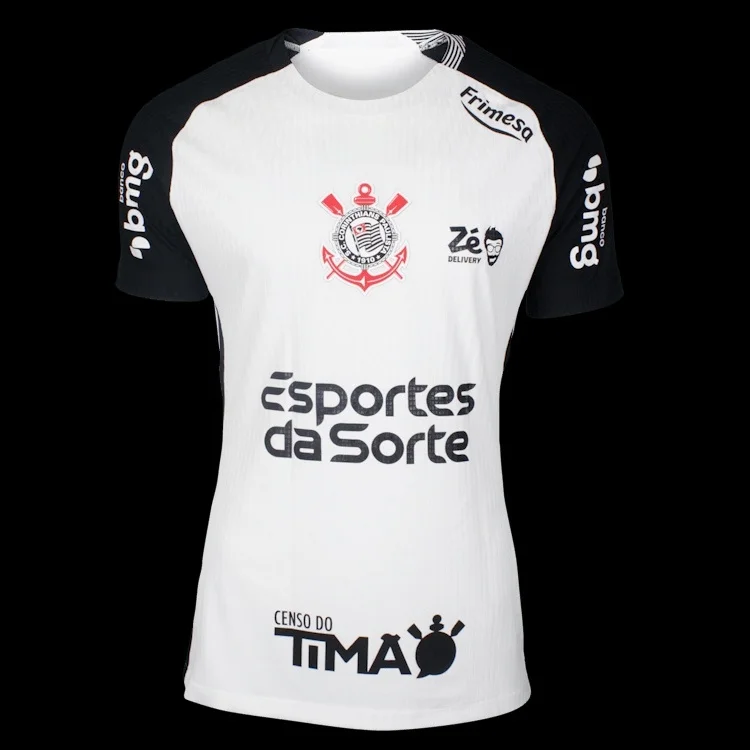 2026 Corinthians 3D-gedrucktes Fußballtrikot für Herren, atmungsaktives, schnelltrocknendes Kurzarm-T-Shirt für den Sommer, Familien-Partnerlook-Kleidung – Detail 9