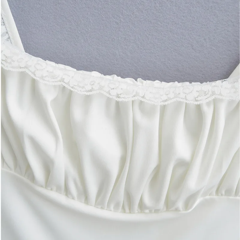 HKSH صيف جديد إمرأة أنيق الحلو المد الداكن الفرنسية الشارع الشهير فستان كاجوال Ins مثير الدانتيل لوحة الخصر يتقلص تنورة قصيرة HK5179