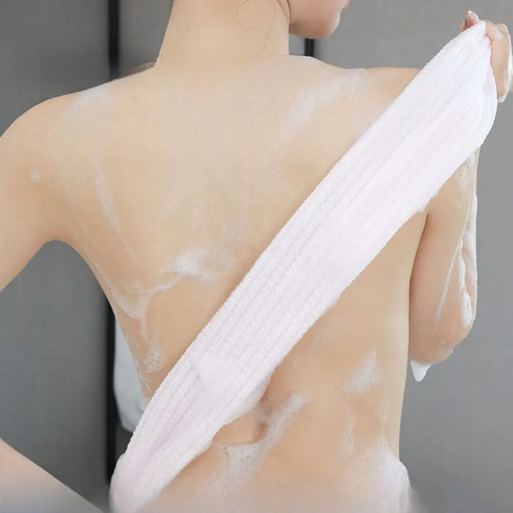 Double Sided Korean Long Strip Exfoliating Bath Towel Long Soft Skin Friendly Body Scrub Wash Cloth No Pain Dead Skin Removing