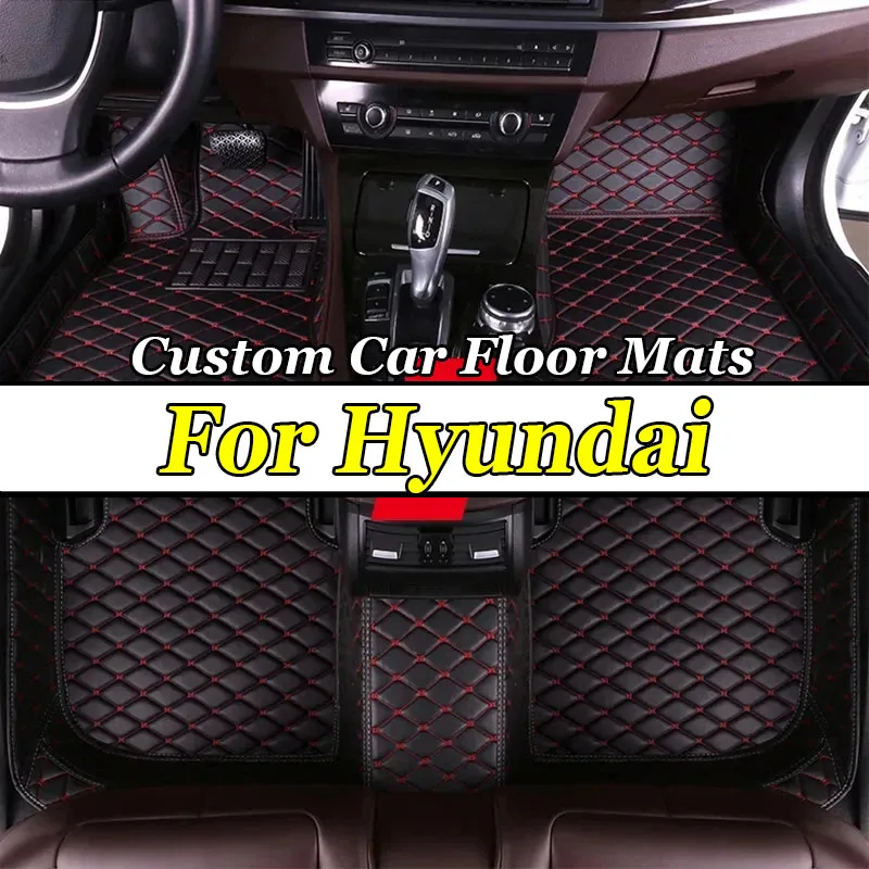 

Автомобильный коврик на заказ для Hyundai Santa Fe 5 Seat 2013-2023 2010-2012 Azera 2011-2017 аксессуары для интерьера искусственная кожа