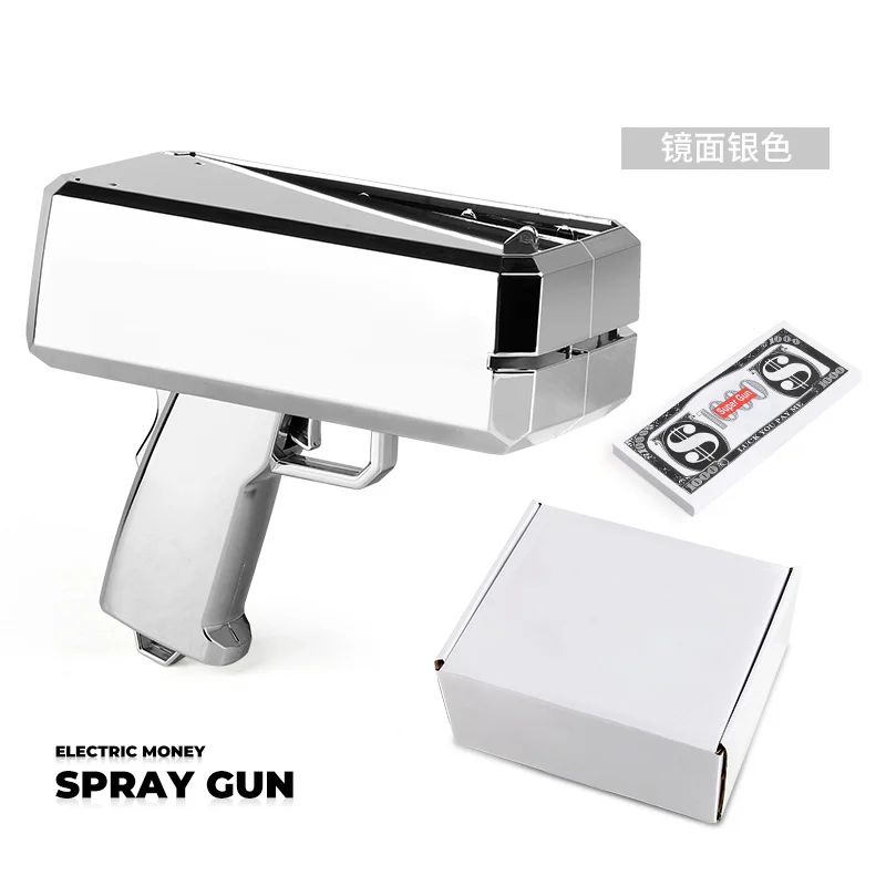 Hot New Product Super spray Money Gun Toy Party Decoration Electric pistol pressure spray money Supplies Festival Props Toys