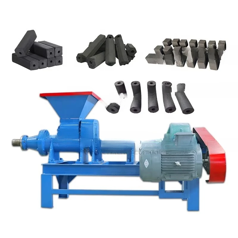 Charcoal briquette making machine Extruder Coconut shell wood briquette making equipment