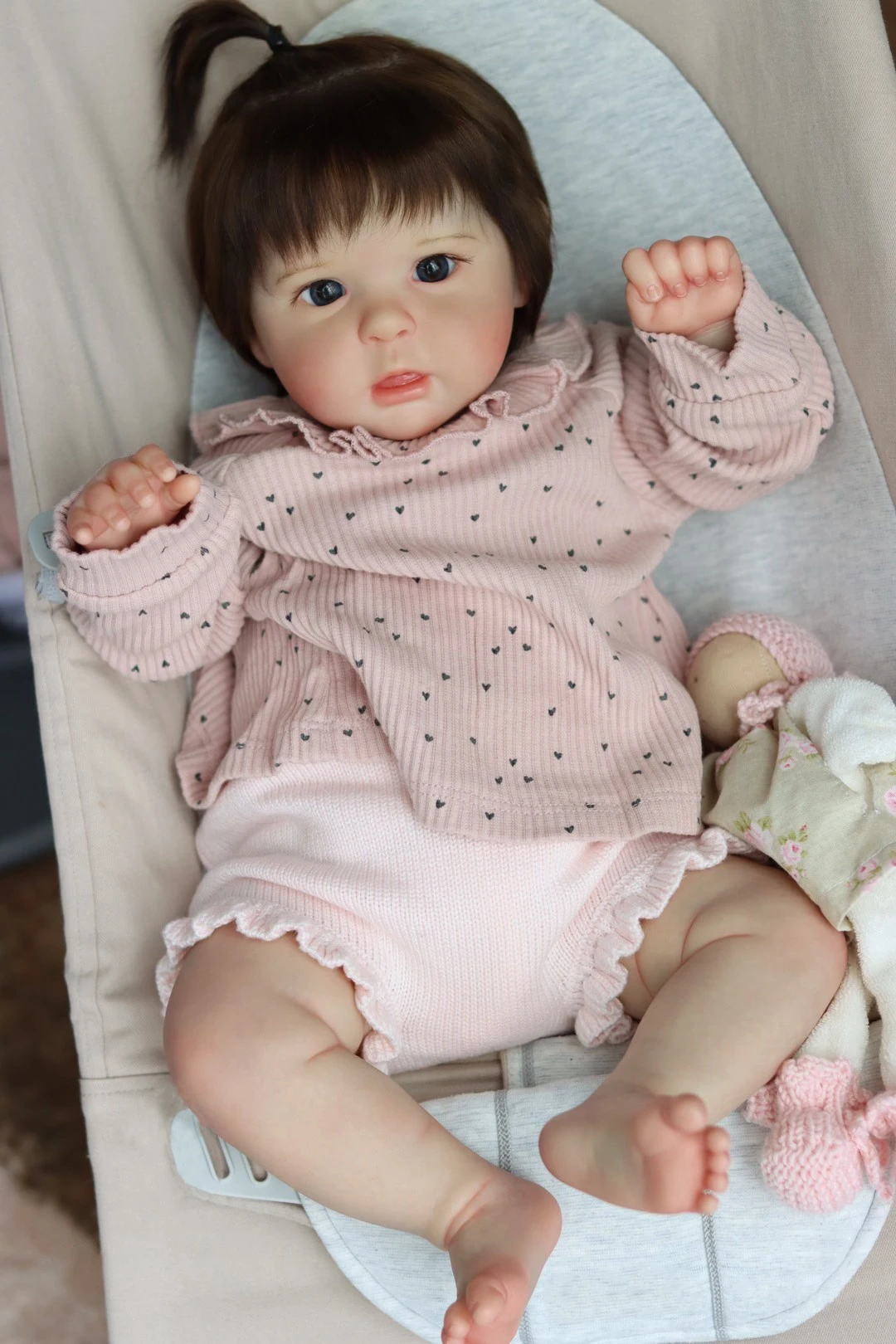 NPK 20inch Reborn Doll Ward Realistic Collectible Baby Doll with Soft Cloth Body 3D Skin Veins And Rooted Hair view 5