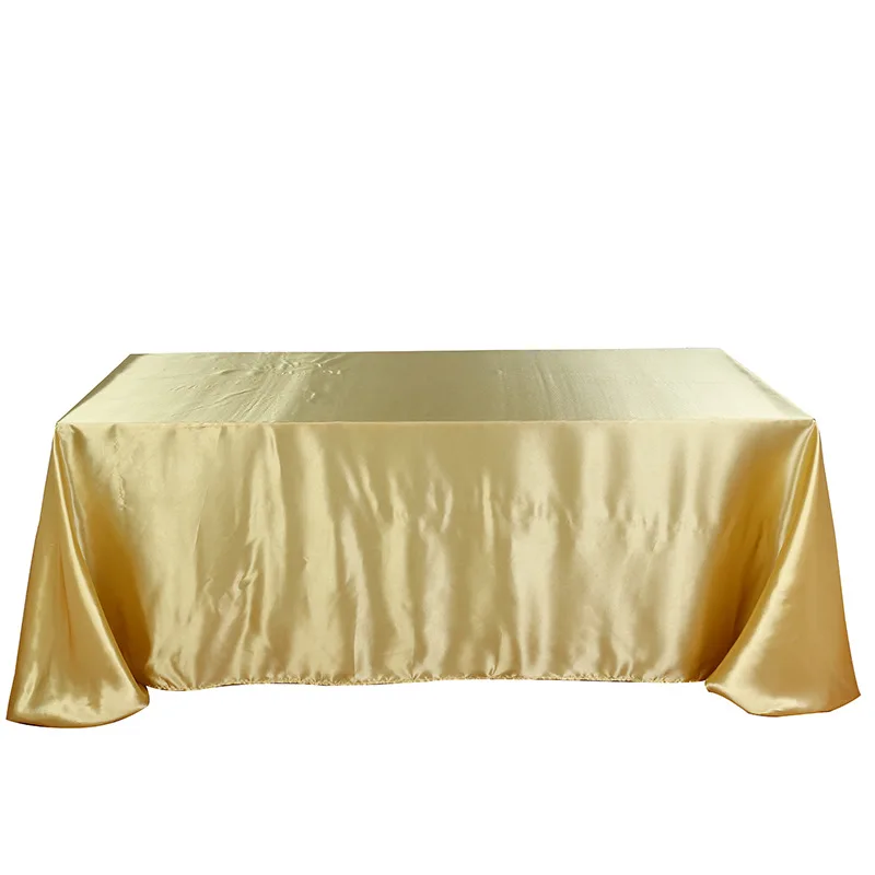 Colored Square Tablecloth, Wedding Banquet Polyester Fiber Table cover, Dustproof Decorative Tablecloth