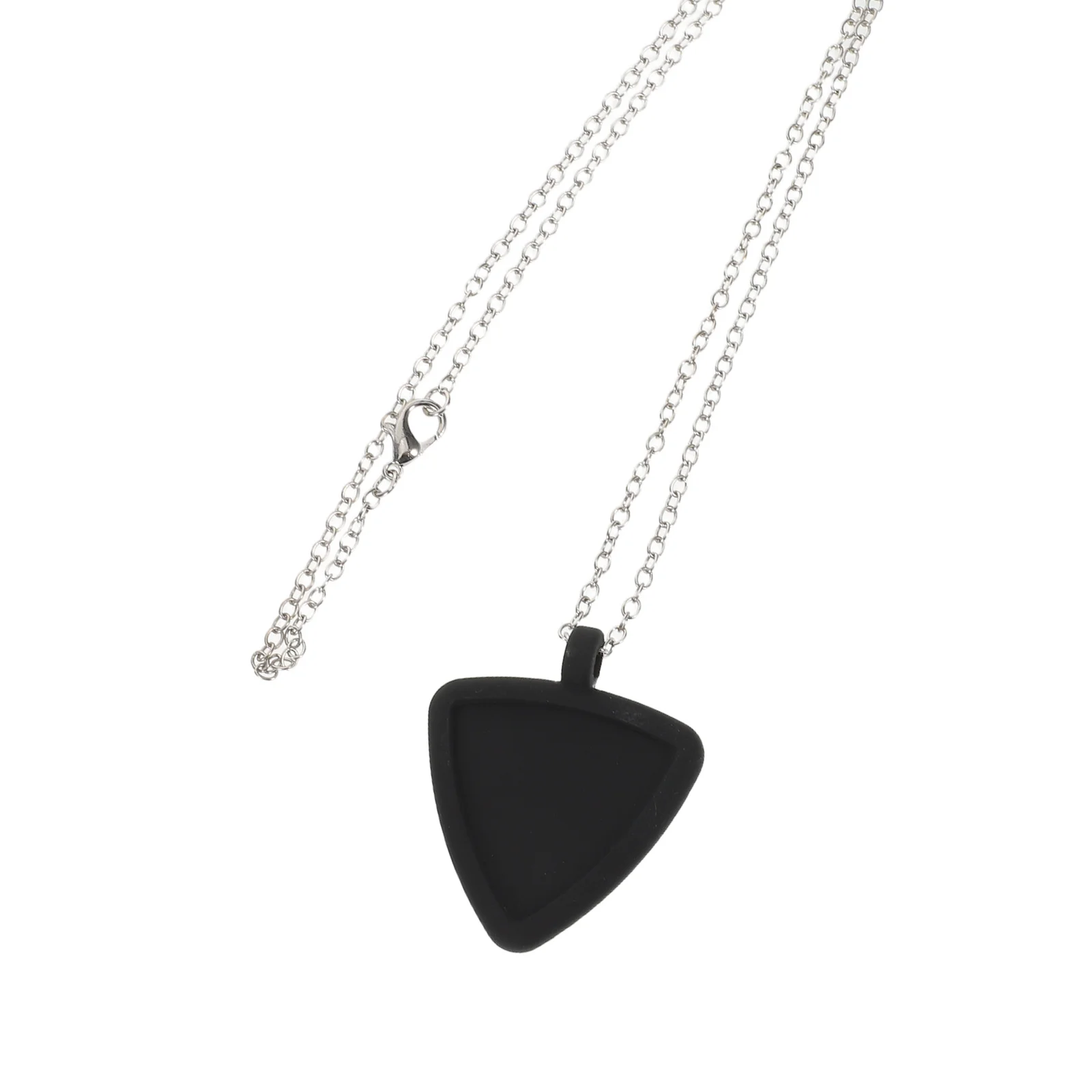 

Silicone Heart-Shaped Guitar Pick Holder Necklace Double-Sided Storage Lightweight Portable Guitarists Picks Pendant
