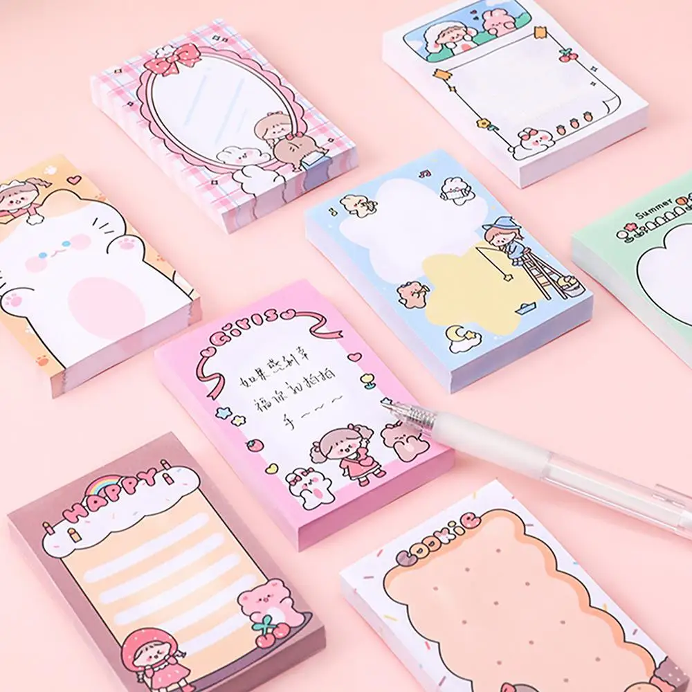 Anime Sticky Notes Cute Notebook Korean Memo Stickers Posted Page Flag Its Stationery Kawaii School Office Supplies