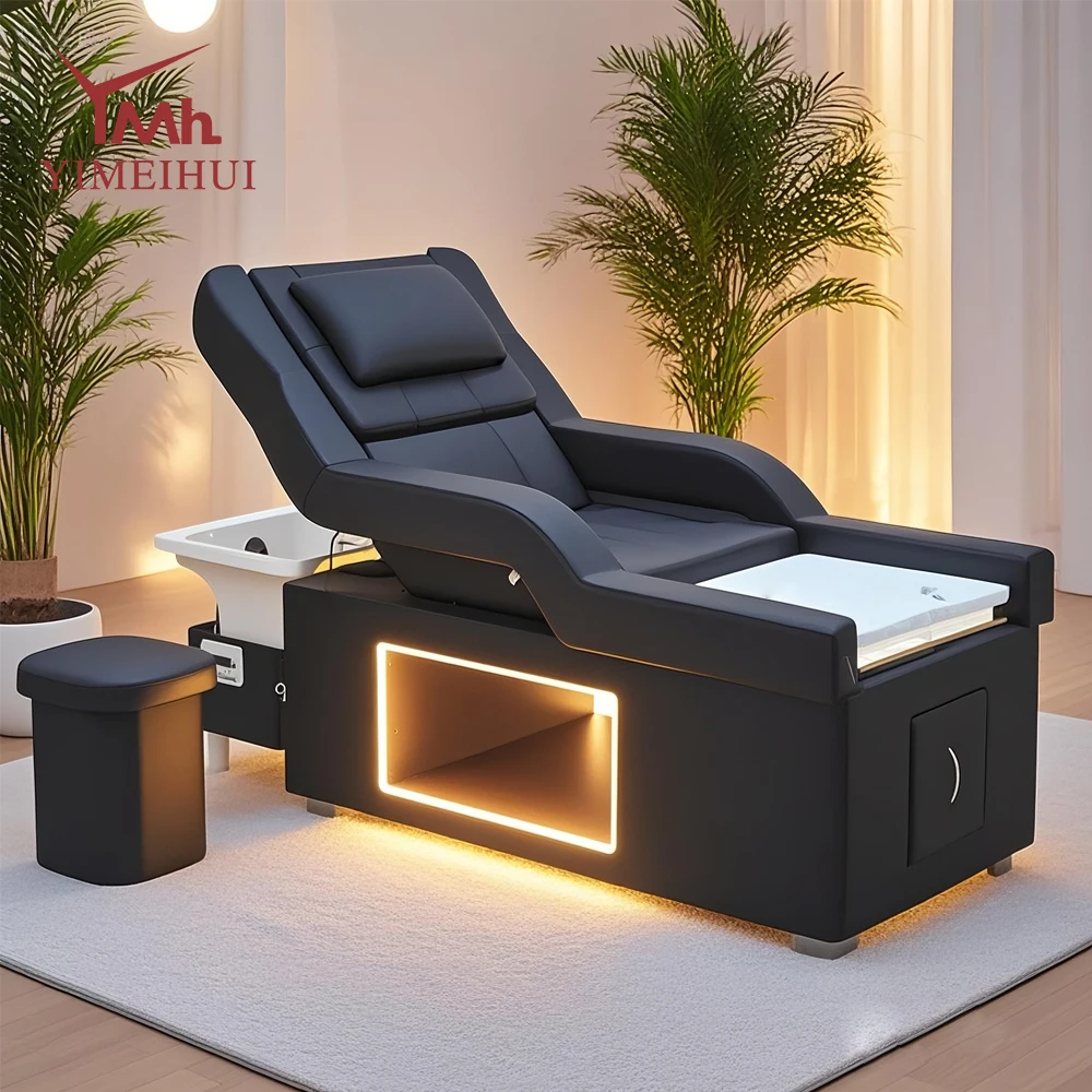 

custom hair salon furniture head therapy bed thai shampoo bed spa hair washing bed with bowl and foot