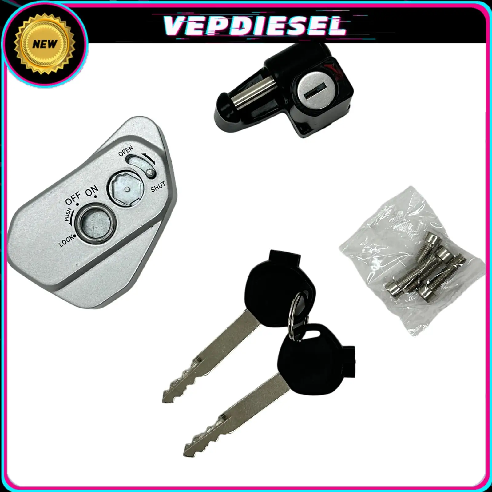 

1 комплект замка и защелки для мотоцикла Veloci Xeverus 250, набор газовых ключей для замка мотоцикла Veloci Xeverus 250