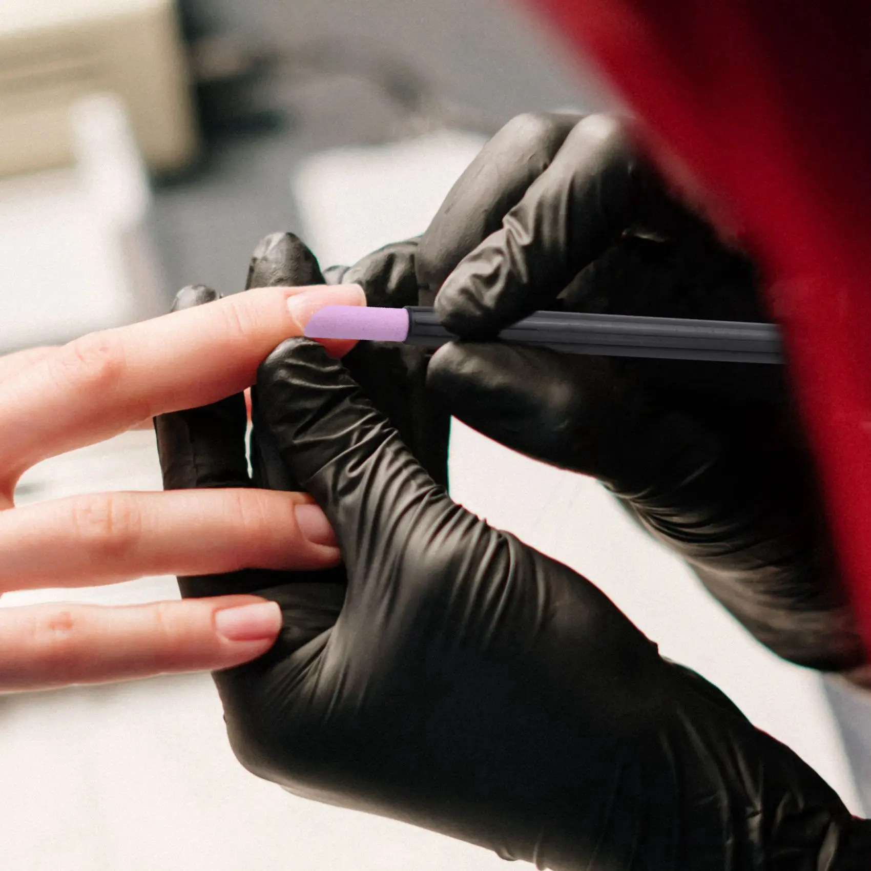 Exfoliante de cuarzo negro para manicura, lápiz para cutículas, cuchara para cortar uñas, herramientas para el cuidado de las uñas