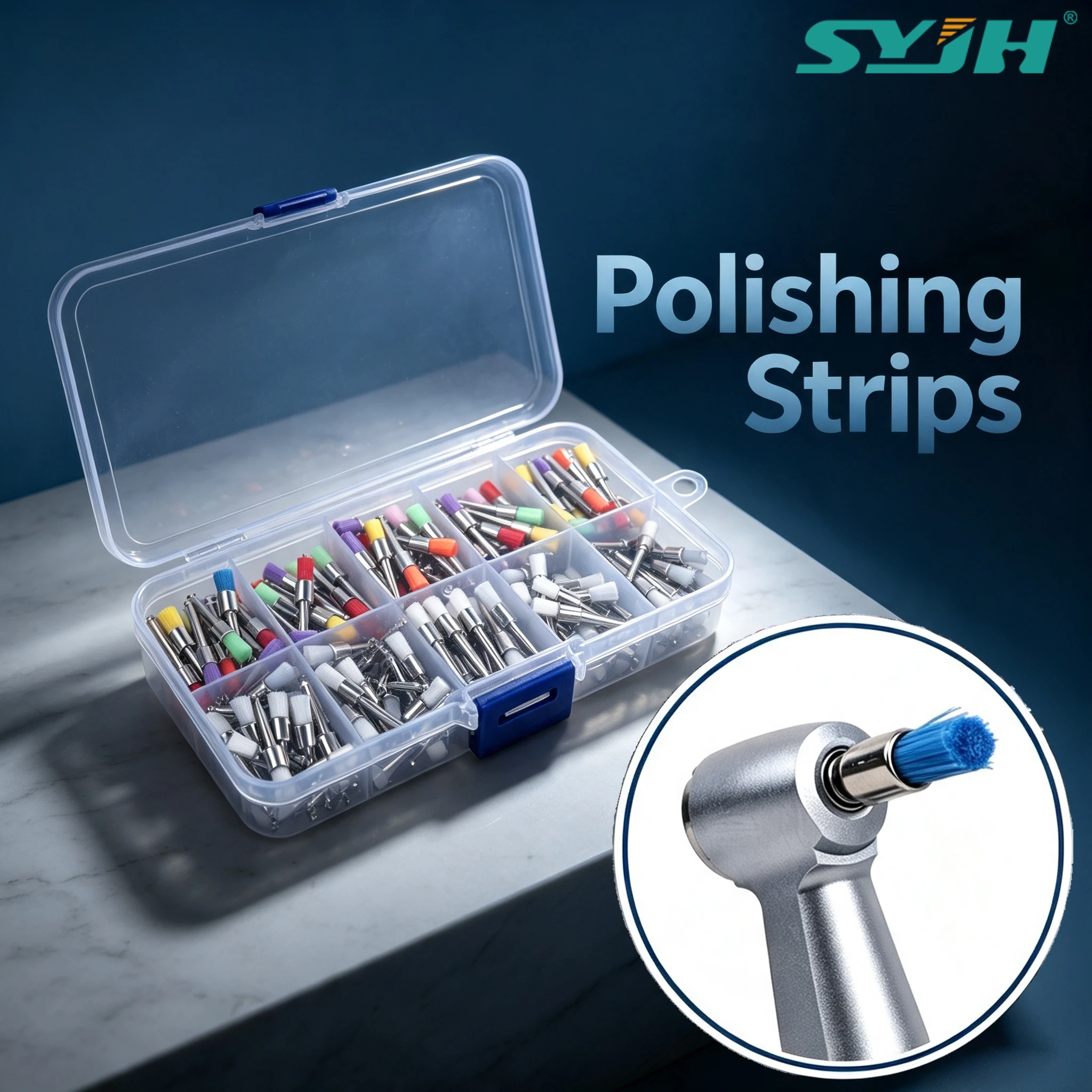 Buy 2 Get 1 Free Colorful Dental Polishing Kit: Nylon Buff Brushes Latch Mount Teeth Brightening Handpiece Cleaning Accessories