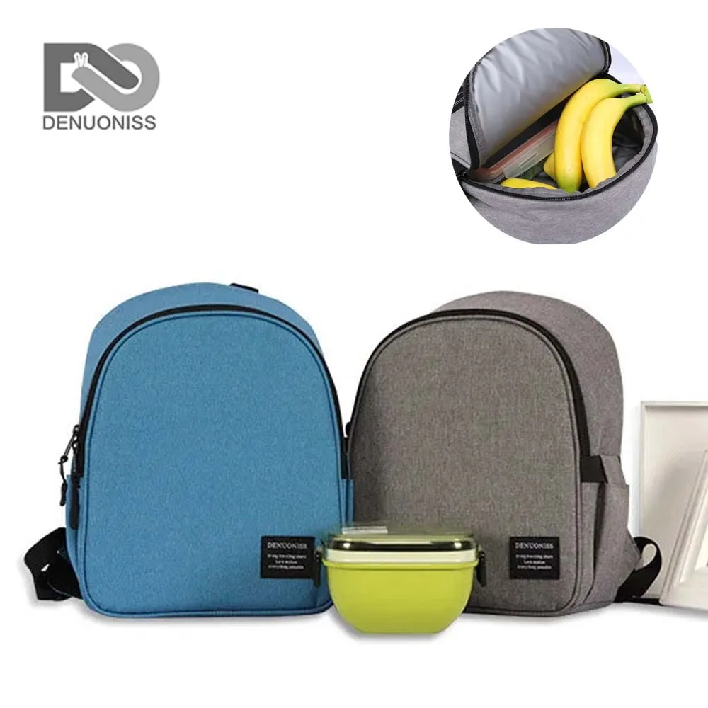 DENUONISS kadın küçük soğutucu sırt çantası kadın su geçirmez için cepler ile çocuk Mini yumuşak yürümeye başlayan sırt çantası soğutucu