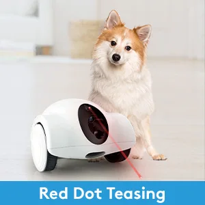 New Pet Toys Wireless Full HD 1080p Smart Pet Camera Robot with Night Vision & Motion Sensor for Dogs & Cats