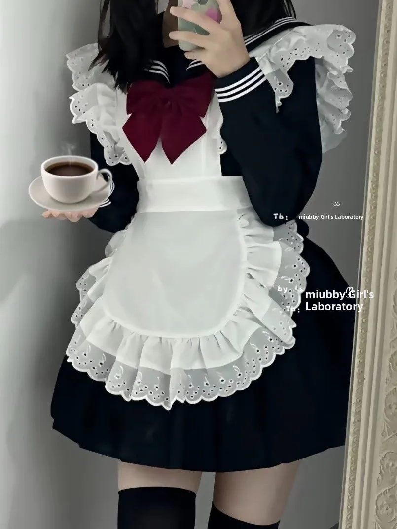 Miubby Lace Apron Soft Girl Maid JK Apron Lolita Chinese Girl Cosplay Accory Cotton Material Summer 2024 Collection