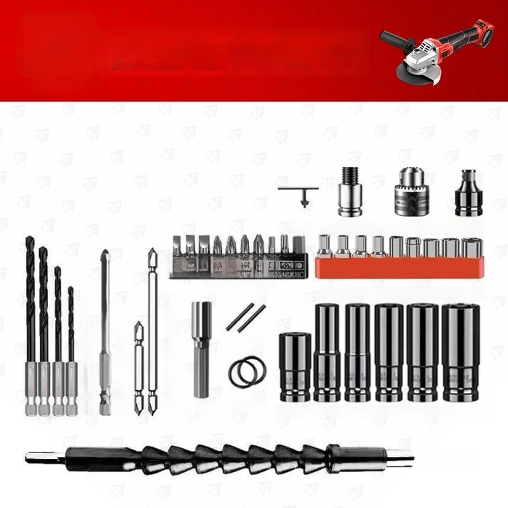 42 Piece Socket Set 1/2 Inch for Electric For impact Wrench Includes Gloves and Extension Bar for Precision Work