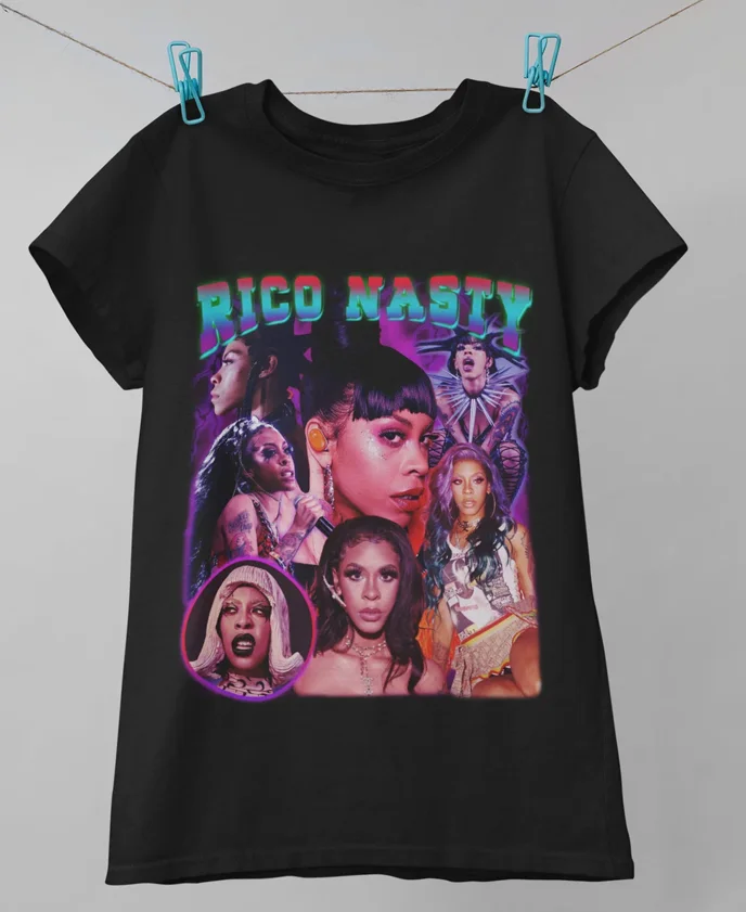 HOT NEW Rico Nasty T-shirt Black Short Sleeve All Sizes S to 5Xl 1F561