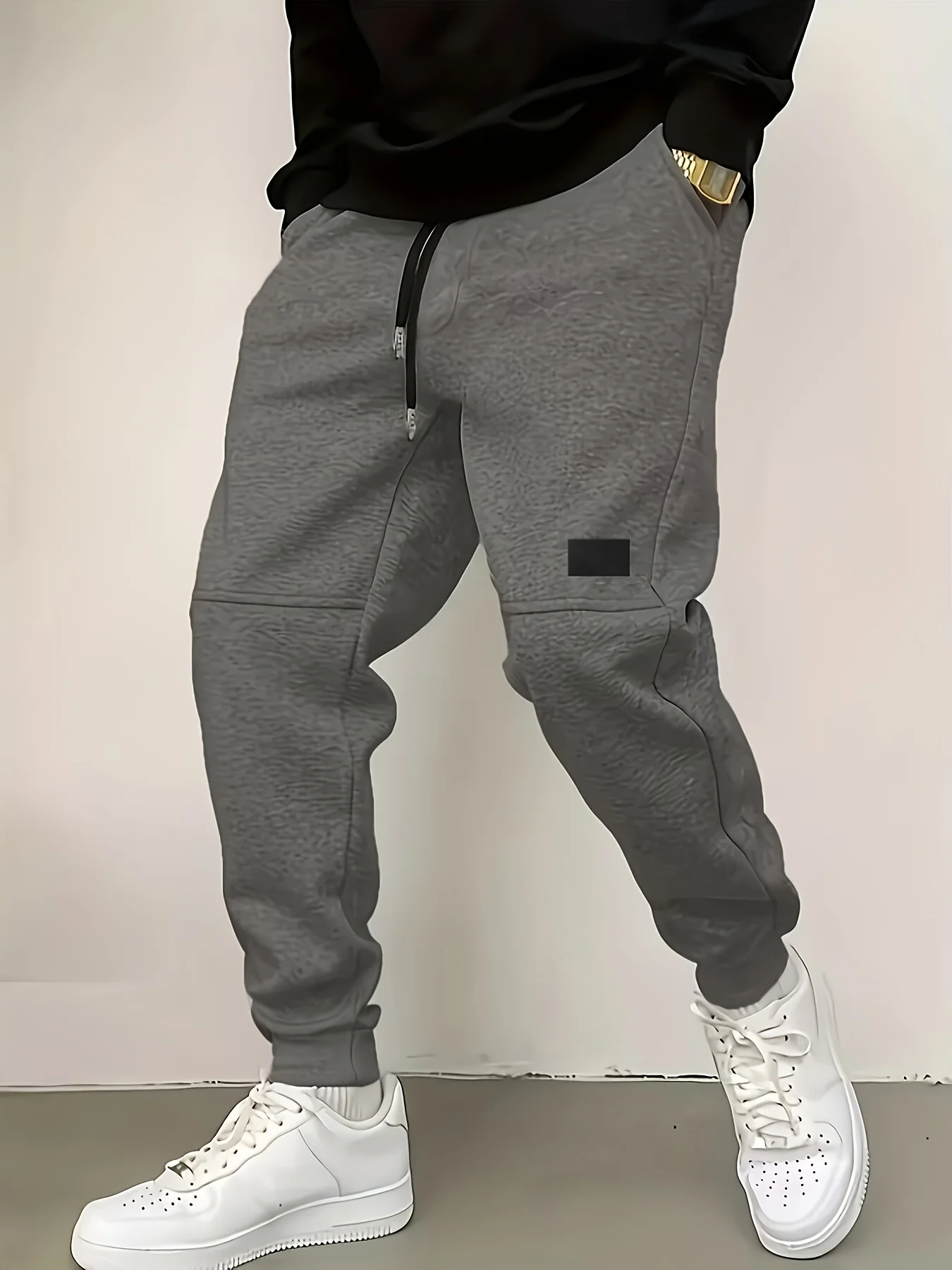 Herren-Cordhose, lockere europäische Größe, hängende, multifunktionale, lässige Hose mit geradem Bein, geeignet für die tägliche Reise