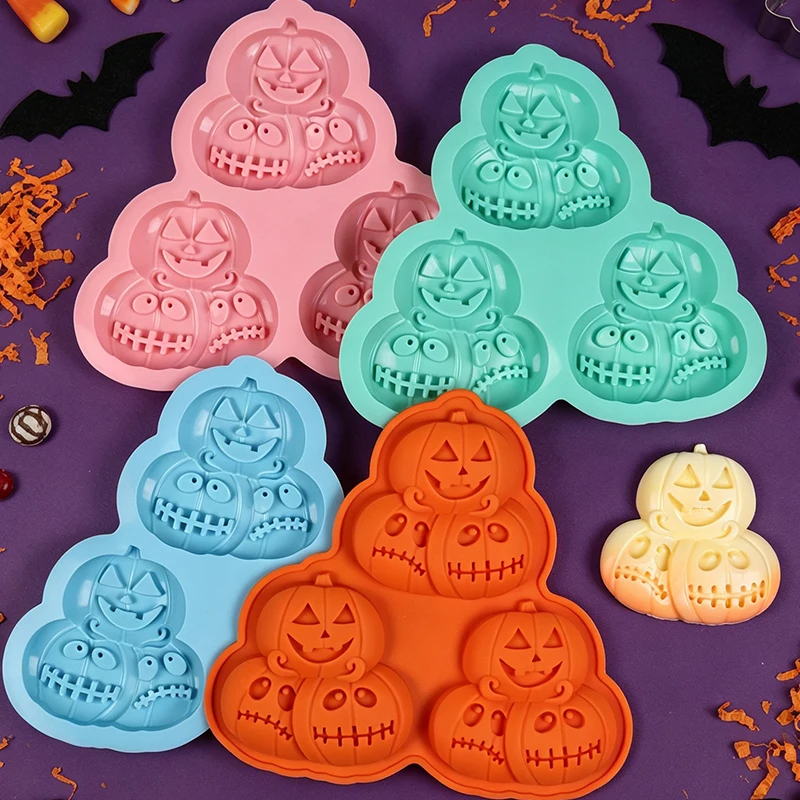 Halloween Pumpkin Silicone Mold Pumpkins Fondant Chocolate Cake Candy Cupcake Muffin Baking Soap Candle Wax Making Mould