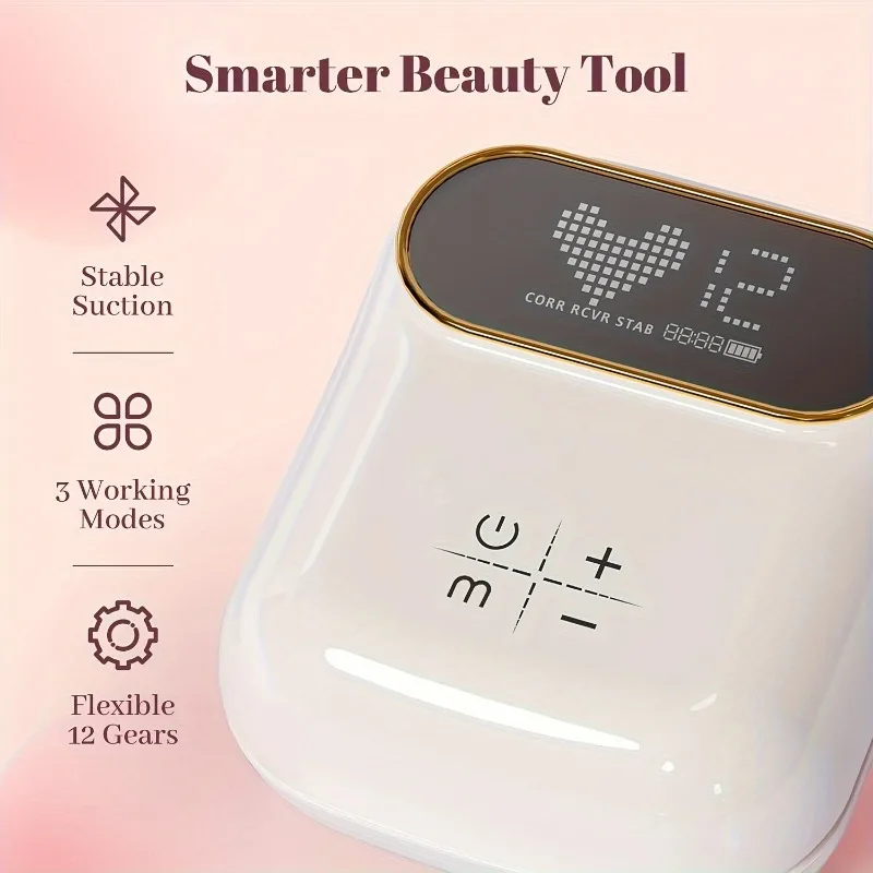 Ventosas faciais elétricas, ferramentas de ventosas faciais, massagem para olhos, pescoço, bege claro, cuidados, ventosas a vácuo de 3 tamanhos