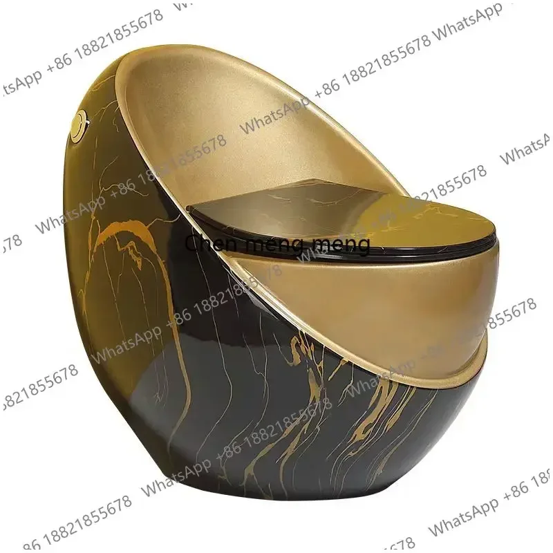 CC 45Household bathroom colored egg-shaped toilet large diameter siphon deodorant and anti-freezing toilet