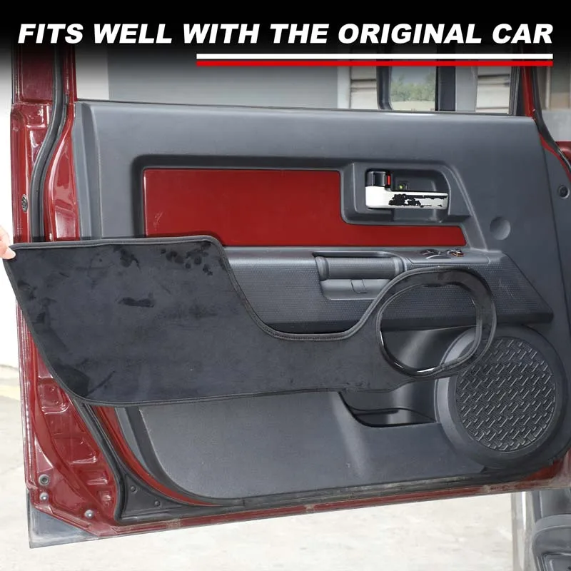 

For Toyota FJ Cruiser 2007-2021 Velvet Car Door Anti-kick Panel Cover Trim Sticker Protective pad Interior Car Accessories 4pcs
