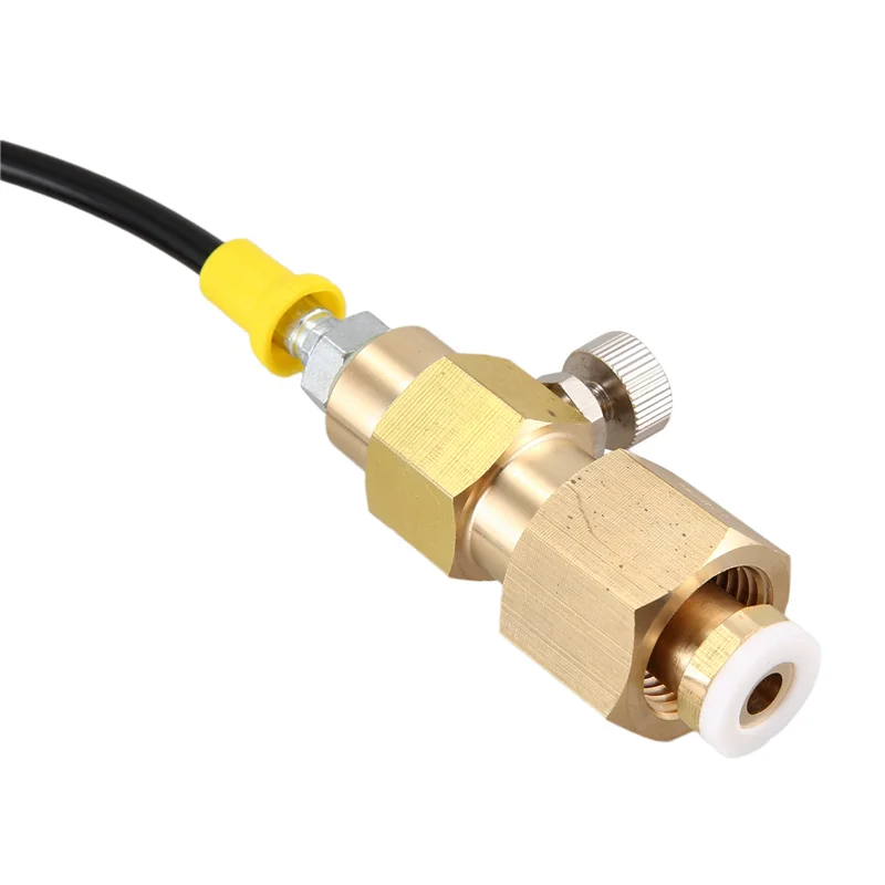 LBER 2X O2 Tank Refill Station Charging Adaptor Transfer With 1.5M 5Ft Hose W21.8-14 To W21.8-14(DIN 477)