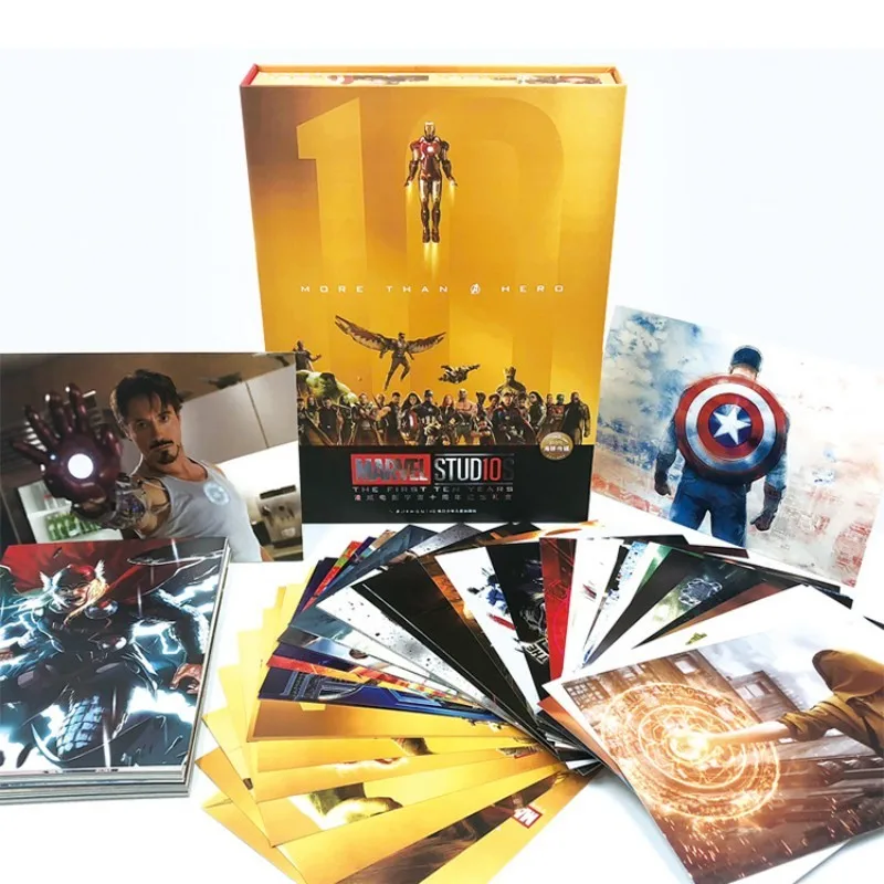 Marvel periferiche 10 ° anniversario confezione regalo Iron Man Thor Captain America Poster Doctor Strange cartolina Collection regalo di festa
