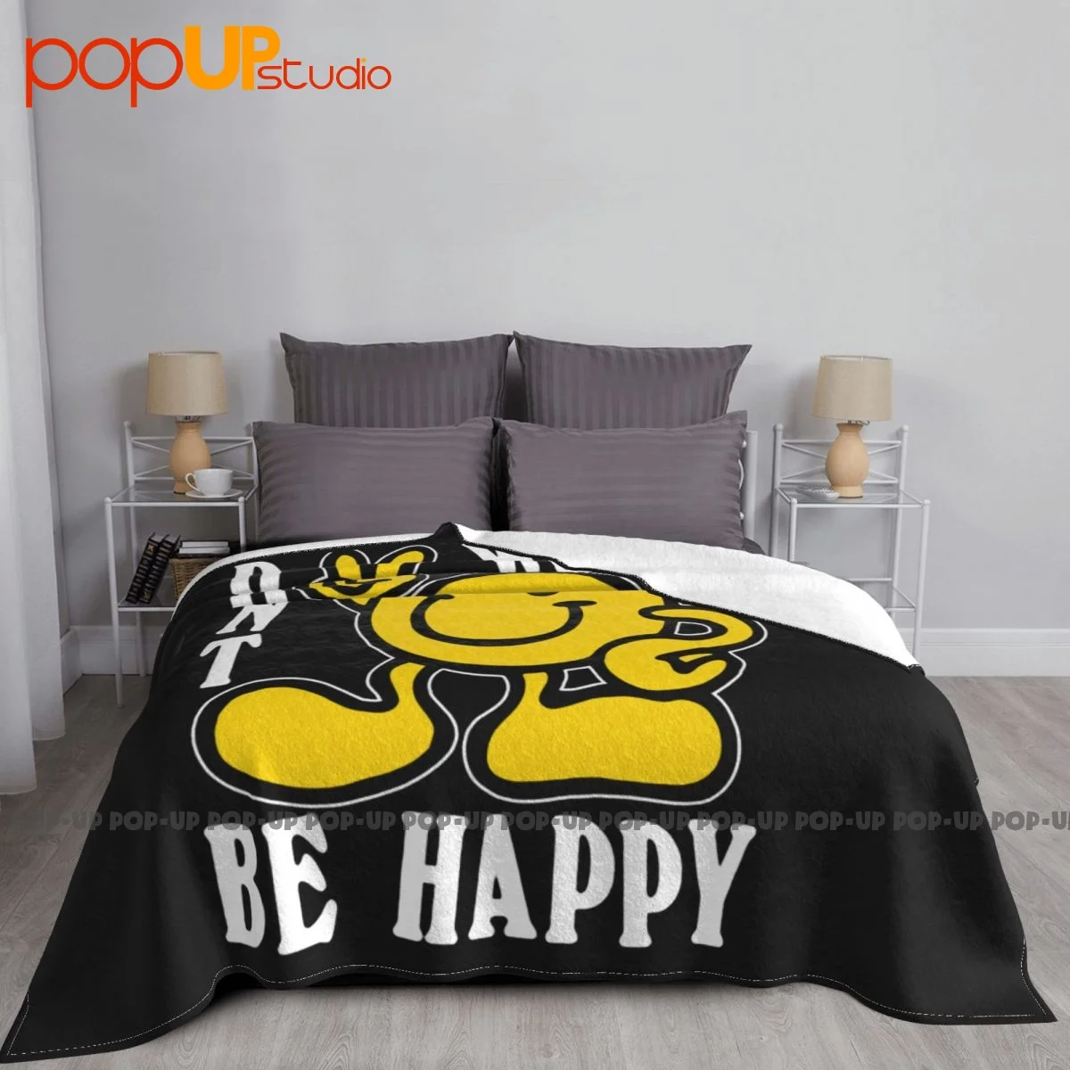 Chinatown Market Dont Worry Blanket Plush Anti-Pilling Bedding Throws