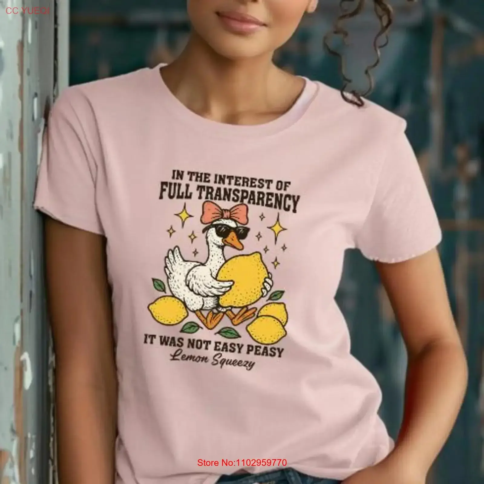 Engraçado pato limão t camisa no interesse de transparência completa vintage squeezy vintage lavado moda gráfico versátil