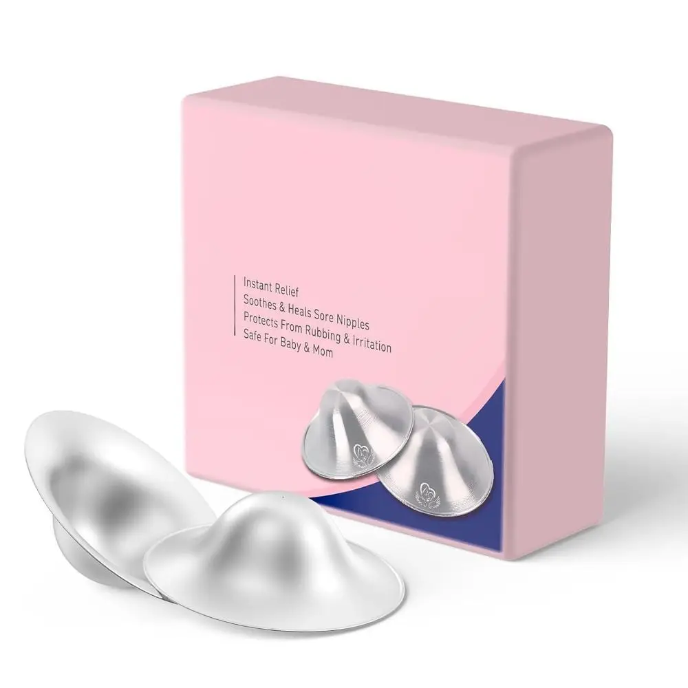

Hot Soothing Nipple Shields Silver Healing Essentials Original Easy To Use Nipple Covers Breastfeeding for Any Mum Tool