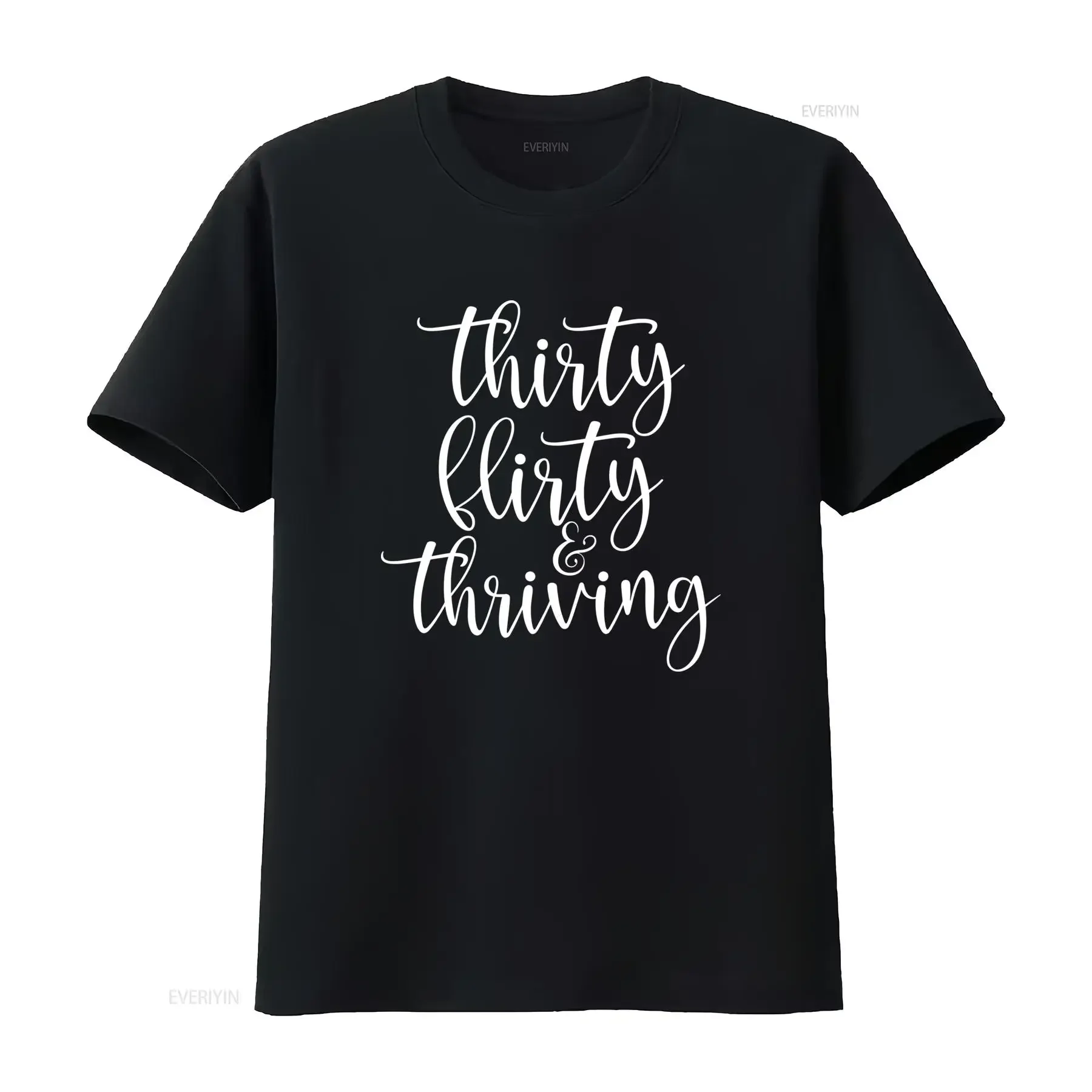 T-shirt 30ème anniversaire Thirtieth Party Thirty Flirty Thriving Turning 30 vintage Lavé graphique polyvalent unisexe respirant