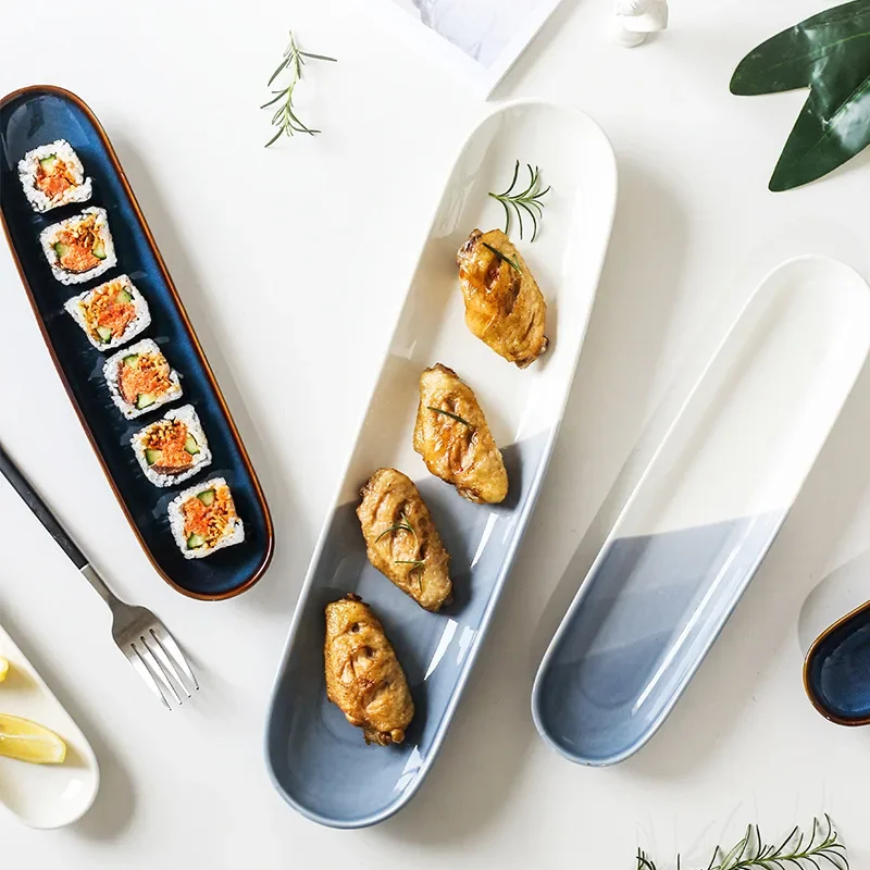 

CL Modern Exquisite High Value Food Grade Simple Creative Ceramic Plate Sushi Plate Household Commercial