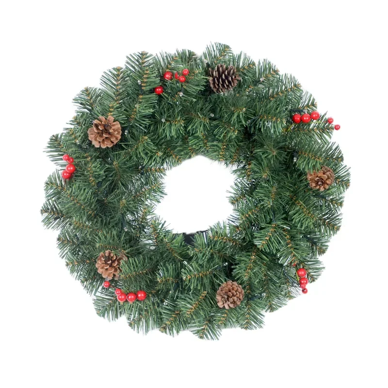 Wholesale Luxury Eco-Friendly Red Berry Outdoor Christmas Garland-Door/Wall Hanging Floral Decor