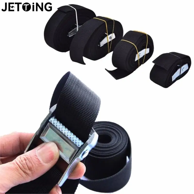 1M/2M/3M/4M 25mm Width Nylon Pack Cam Tie Down Strap Lash Luggage Bag Belt Metal Buckle Camping Equipment