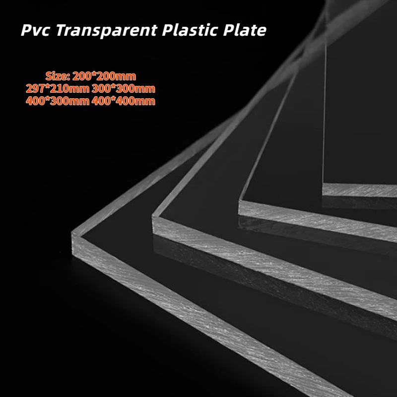 1/2/3Pcs Pvc Transparant Plastic Plaat Harde Plaat Plaat Harde Plaat Plaat Harde Plaat Baffle Verwerking Dik 1Mm 1.5Mm 2Mm 3Mm 4Mm 5Mm