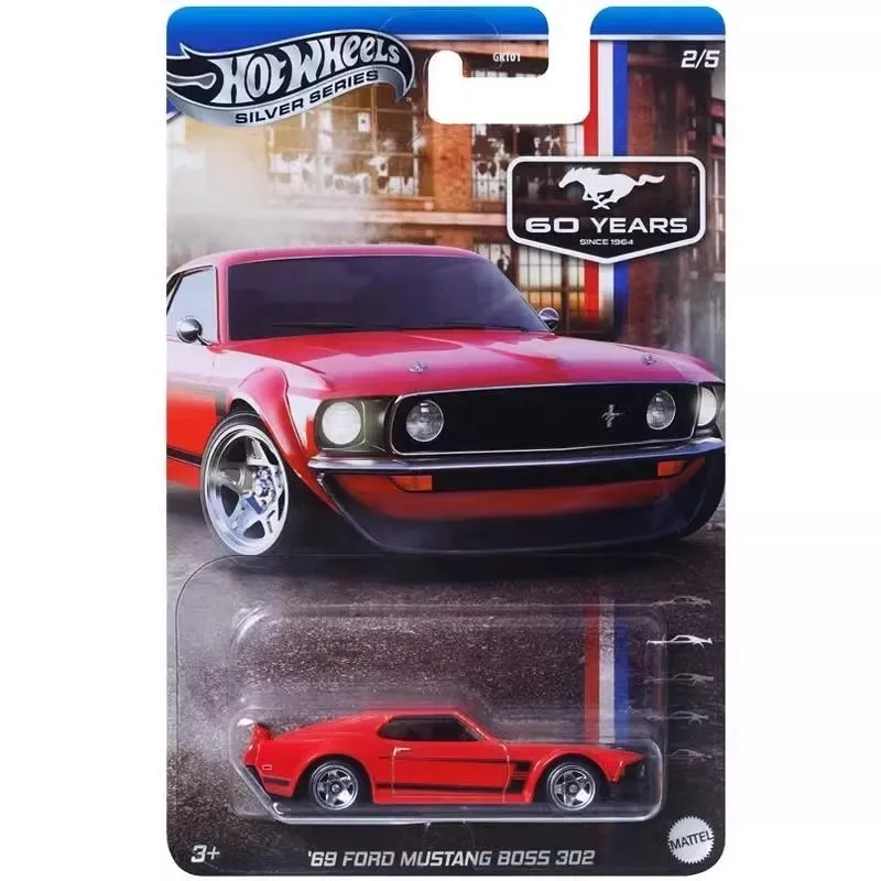 Hot Wheels 60 aniversario plata serie GRT01 Ford Mustang Set modelo de coche simulación coches de aleación modelo personalizado niño colección regalo
