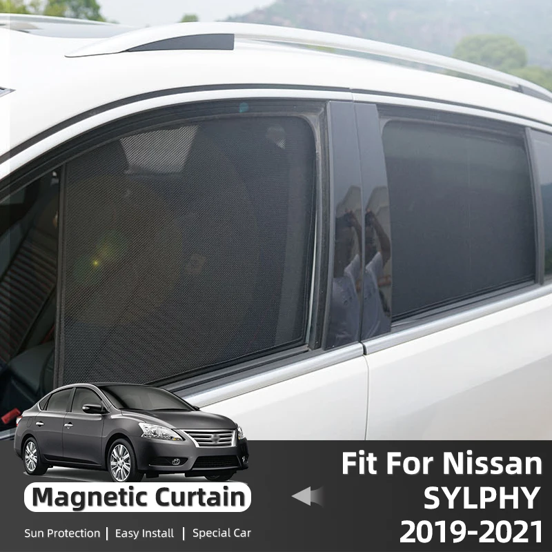 For Nissan Sentra Sylphy B18 2020 2021 2022 2023 Magnetic Car Sunshade Front Windshield Frame Curtain Rear Side Window Sun Shade