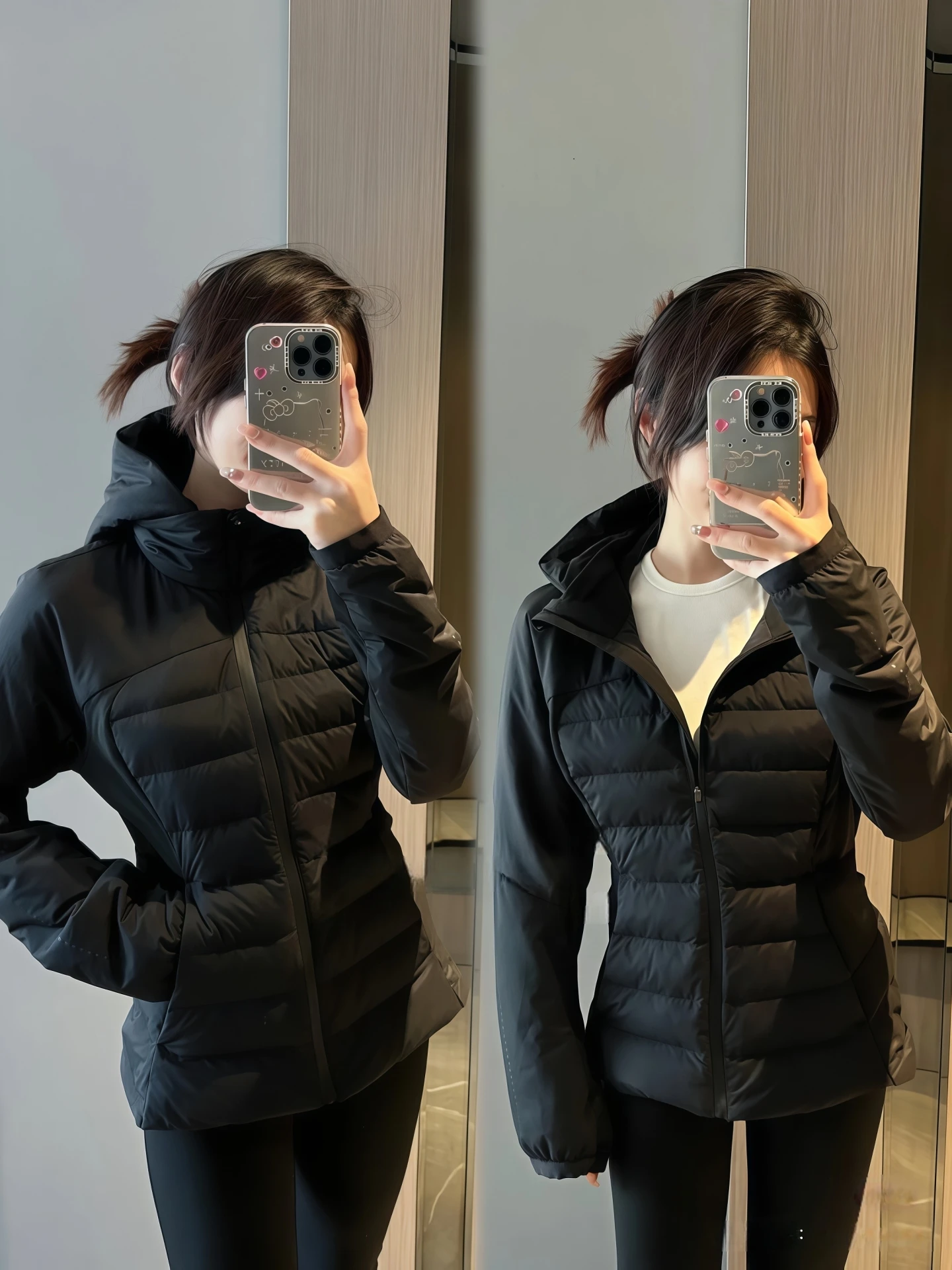 Slim Fit Com Capuz para baixo Jaet Feminino Or Sle Outdoor Yoga Fitn Leve Calor Fibra de Poliéster Branco Du Down