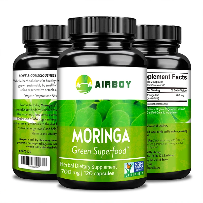 

Moringa Capsules 700mg - Supports Digestion, Gut Health, Boosts Energy Levels, Immune Support, Antioxidant