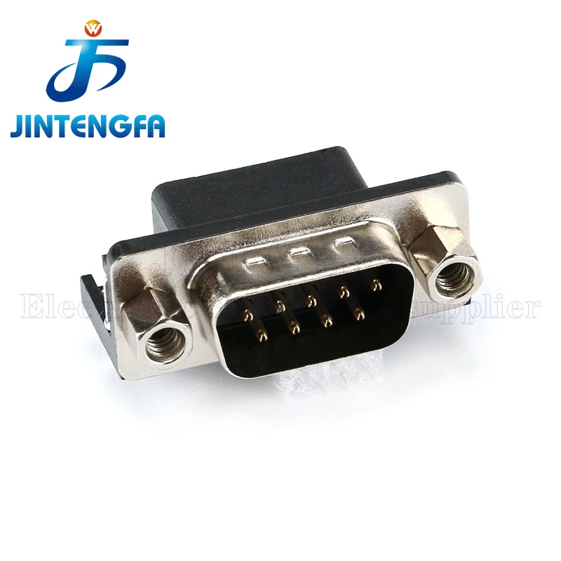 10PCS DB15 DR15 RS232 Black Male Female D-Sub Right Angle Double Row Pins PCB Mount VGA Port Connector Socket With Screw Nuts