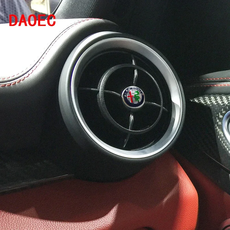 2pcs Car interior air outlet badge decorative stickers suitable forAlfa Romeo Giulia 952 Stelvio 949 Tonale interior accessories