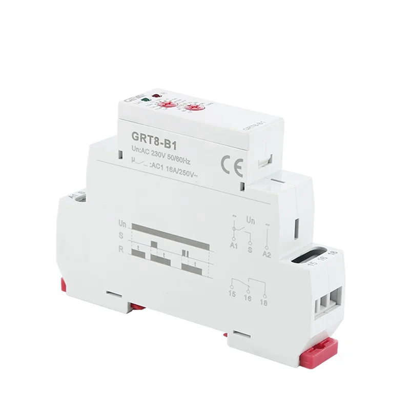 2X GEYA GRT8-B1 Off Delay Time Relay Timer Relay Electronic Type 16A, GRT8-B1 AC230V-[A04I]
