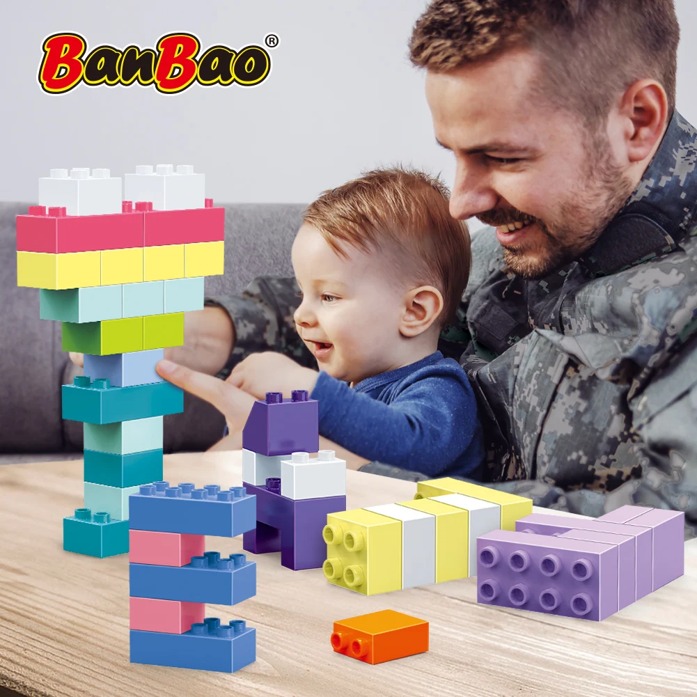 BanBao DIY Duplo Interesting learning Animals Numbers Big Blocks Set Basic Builidng Blocks Collectors Toys for Children Gifts