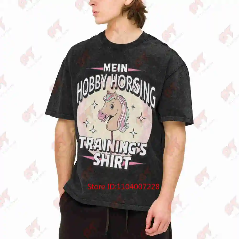 Hobby Horsing Training Vintage Washed Tee Pure Cotton T-Shirt