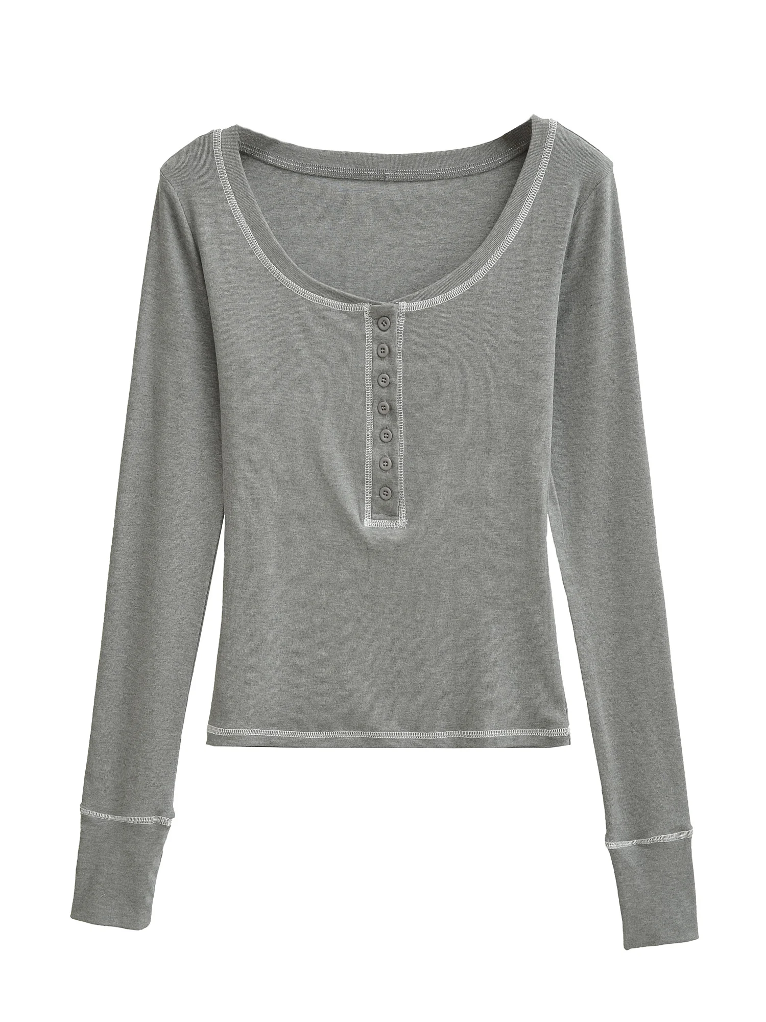 

Женская футболка American Sle Long Sve Slim Fit Base irt round Ne Splice Color Blo Утягивающий универсальный базовый слой Топ