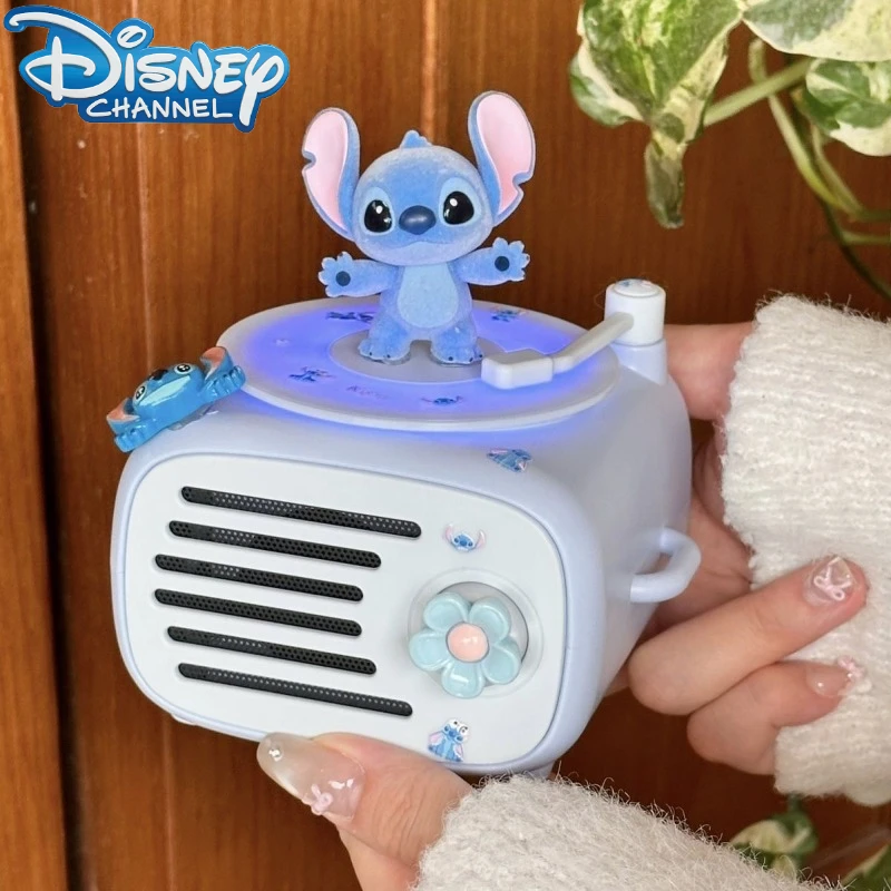 

New Disney Stitch Speaker Kawaii Anime Cartoon Printed Accessories Bluetooth Speaker Men's and Women's Bedroom Decoration Gift