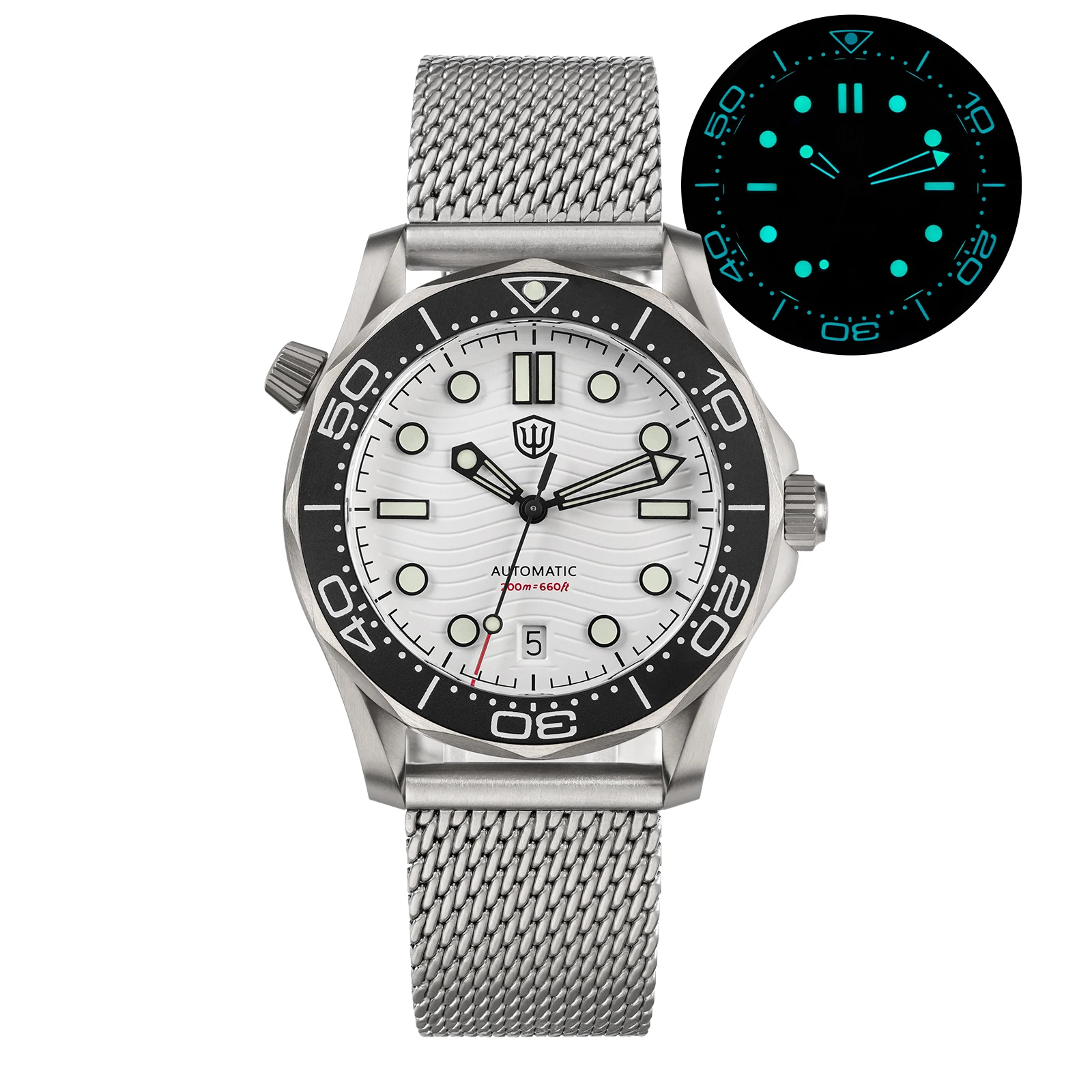 Watchdives WD007 39mm V2 SL3001 Automatische Taucheruhr Titan-Gehäuse Saphirglas 100M Wasserdichtes Ventil Luxus-Herrenuhr – Detail 31